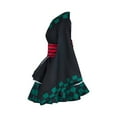 thumbnail image 4 of Black & Green Checkered Tanjiro Style Maid Outfit Dress, 4 of 6