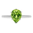 thumbnail image 7 of Solitaire Engagement Ring for Women - 1ct Natural Peridot in 14K White Gold Promise Ring, 7 of 7