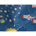 thumbnail image 4 of Ambesonne Space Quilted Bedspread Set 3 Pcs, Little Cartoon Rocket, Queen Size, Multicolor, 4 of 5