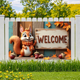 thumbnail image 6 of Decorative Design Welcome Banner Autumn Squirrel Animal Theme for Indoor Decoration Seasonal Decor Photo Shoot, 6 of 9