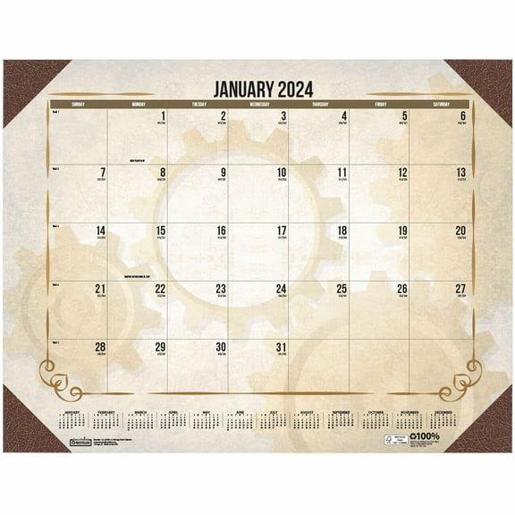 House of Doolittle Vintage Monthly Desk Pad Calendar (157)