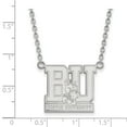 thumbnail image 2 of 10k White Gold LogoArt Official Licensed Collegiate 18in Boston University (BU) Large Pendant w/Necklace, 2 of 5