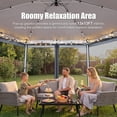 thumbnail image 5 of SANOPY 16'x16' Pop up Gazebo with 6-Sided Mosquito Netting, Patented Center Lock Pop up Screen Gazebo Canopy Instant Shelter for Deck and Lawns, Light Gray, 5 of 7