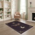 thumbnail image 2 of ODIKA Moth Gothic Shaped Round Mystical Witchy Stars Magical Whimsical Non-Slip Chair-Friendly for Home Office, Gaming Room, Under Desk, 2 of 7