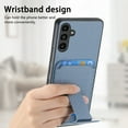 thumbnail image 5 of Magnetic Carbon Fiber Case for Samsung Galaxy A16 5G with Holder Kickstand, Fiber Texture Wallet Phone Case with Card Holder Durable Military Grade Protection Cover for Samsung Galaxy A16 5G, Blue, 5 of 10