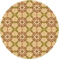 thumbnail image 1 of Ahgly Tapis Rond Lavable en Machine Intérieur Transitionnel Chrome Or Jaune, 6 Pieds Rond, 1 of 7