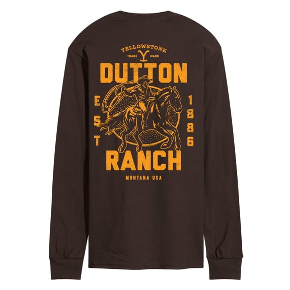 Yellowstone - Dutton Ranch Trademark - Men's Long Sleeve Graphic T-Shirt