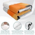 thumbnail image 4 of Twin XL Quilt Set 68''x98'', Burnt Orange Grey Lightweight Summer Bedspread Coverlet Set with 2 Pillow Shams, Modern Oil Painted Art Abstract Breathable All Season Quilt Bedding for Dorm/Guest Room, 4 of 9