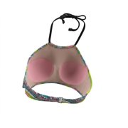 SO Multi-Color High Neck Flounce Bikini Swim Top Swimwear Juniors' Small