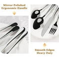 thumbnail image 3 of Silverware Set 48-Piece Black Flatware Set with Steak Knives Food-Grade Stainless Steel Cutlery Set for 8 Mirror Polished Utensils Set Include Spoons and Forks for Home Kitchen Restaurant, 3 of 7