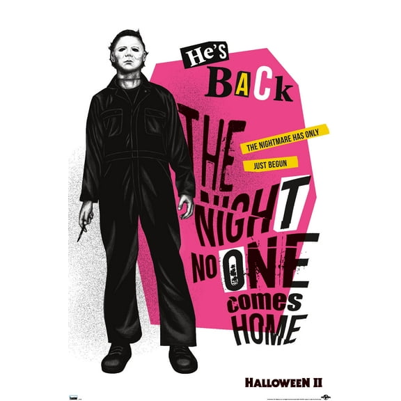 Halloween II - He's Back Wall Poster, 22.375" x 34"