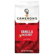 Camerons Coffee Roasted Whole Bean Coffee, Flavored, Vanilla Hazelnut, 12 Ounce
