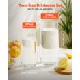thumbnail image 2 of 16 Piece Crystal Glassware Set 8 Highball 18.26 Oz and 8 Cocktail 11.5 Oz for Beer Juice Wine Smoothie Soda, 2 of 6