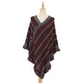 thumbnail image 4 of Poncho, Women's Long Sleeve Shawl, Ethnic Fringe Open Front Poncho, Travel Wrap for Women, Outdoor, Vacation, Versatile Cover Up, Boho Gifts Baberdicy, Ideal for Women, 4 of 6