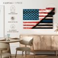 thumbnail image 5 of Elephant Stock Rustic Usa Police Flag Wall Art - Horizontal Canvas Wall Art - Living Room Wall Decor - Flags Canvas - Red And Blue Decor - 24" x 16", 5 of 8