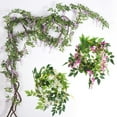 thumbnail image 4 of ODOMY 4/8pcs 2M Artificial Flower Vine Silk Wisteria Garland Hanging Rattan with Ivy Leaf for Wedding Home Decor, 4 of 10