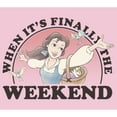 thumbnail image 2 of Girl's Beauty and the Beast Belle It's Finally the Weekend Graphic Tee Light Pink Small, 2 of 4