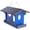 Gray and Blue, variant on Amish-Made Bluebird Feeder, Eco-Friendly Poly Lumber Hanging Blue Bird Feeder Blue and Weathered Wood