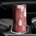 thumbnail image 3 of 20oz Red Christmas Village Pattern Skinny Tumblers Stainless Steel Tumbler with Lid and Straw,Vacuum Insulated Double Wall Travel Tumbler Cups with Cleaning Brush for Coffee,Tea, 3 of 6