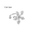 thumbnail image 3 of QQTDFG Metal Zircon Ear Cuff Clip Silver Plated Flower Ear Cuff Earrings Women-silver, 3 of 9