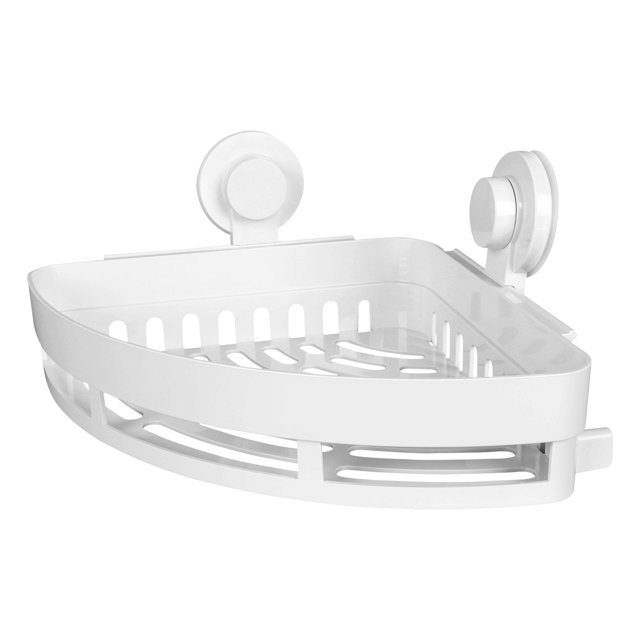Estante de almacenamiento de pared triangular de plástico para artículos diversos de baño, 1 unidad