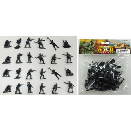 Wwii German Infantry Weapons - 1/32 WWII German Infantry Figures (24 Gray) (Bagged)