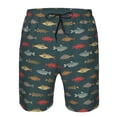 thumbnail image 4 of Yiaed River Freshwater Fish Print Men's Swim Trunks with Lining Quick Dry Sports Shorts Beach Shorts Boardshorts-XX-Large, 4 of 5