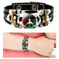 thumbnail image 4 of Pulsera Cuero Palestina Con Cierre Metal 3 Hilos para Apoyo A Eventos, 4 of 9