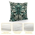 thumbnail image 4 of COMIO  Dragonfly Pillow Cushion Cover, Ornamental Winged Bug Lace and Damask Effects Image, Decorative Square Accent Pillow Case, Teal Turquoise Black, 4 of 5
