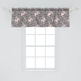 thumbnail image 2 of Ambesonne Pink Floral Valance Pack of 2, Creative Bindweed Motif, 54"X18", Blush Champagne, 2 of 4