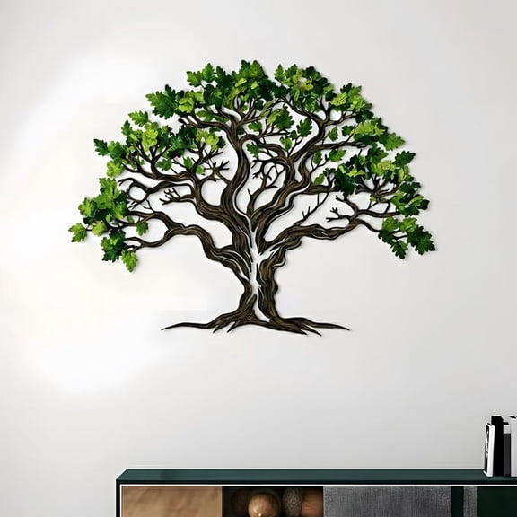 Oak Tree Metal Wall Art Sculpture Decorative Farmhouse Style Wall Decor