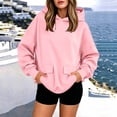 thumbnail image 3 of SYwaren Plus Size Hoodie for Women Pullover Sweatshirt Long Sleeve Casual Solid Color Dual Flap Pockets Fall Winter Tops, 3 of 8