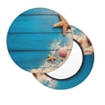 thumbnail image 7 of Uemuo Shells and Starfish Pattern Round Bar Stool Seat Covers Washable Stool Cushion Slipcover Elastic Bar Chair Covers-, 7 of 7