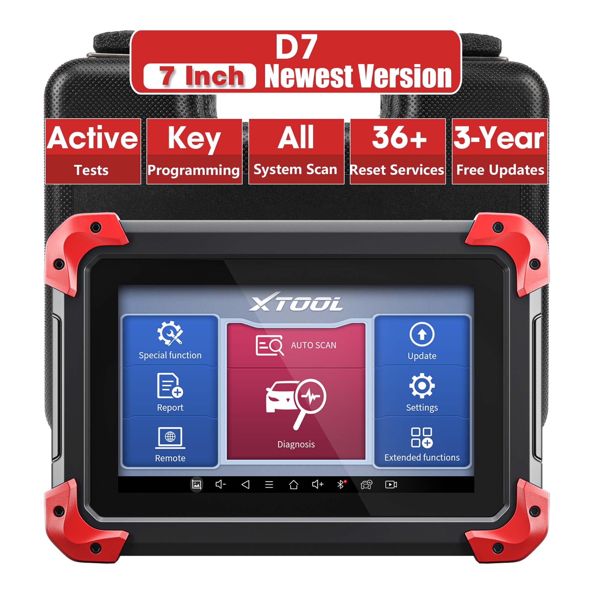 kok Uden for Tænke XTOOL D7 Automotive Scan Tool, Full System Bi-Directional Diagnostic Car  Scanner, 36+ Services - Walmart.com