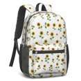 thumbnail image 2 of Sunflower Black Pattern 17" Waterproof Oxford School Backpacks for Teens, S-Shape Padded Straps, for School, Travel, Hiking, Camping, 2 of 5