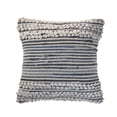 thumbnail image 2 of Laddha Home Designs Striped Square Throw Pillow - 18" - Blue and Gray - Set of 2, 2 of 8