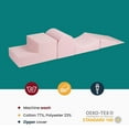 thumbnail image 3 of MeowBaby 4 Elements Soft Foam Blocks Playset with Velvet Covers, Powder Pink, 3 of 10