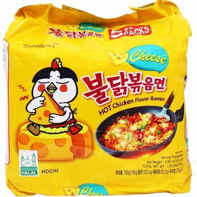 Samyang Spicy Chicken Cheese Ramen, 4.9 oz (Pack of 5)