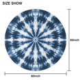 thumbnail image 6 of Blue Tie Dye Starburst Pattern Round Tablecloth 60"x60",Wrinkle Wipeable Table Cloth for Kitchen Dining Room Picnic Patio Party, 6 of 6