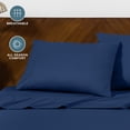 thumbnail image 6 of Bare Home Pillowcase Set - Envelope Closure - Premium 1800 Collection - Double Brushed - Ultra Soft - Standard Size, Dark Blue, 2 Count, 6 of 8