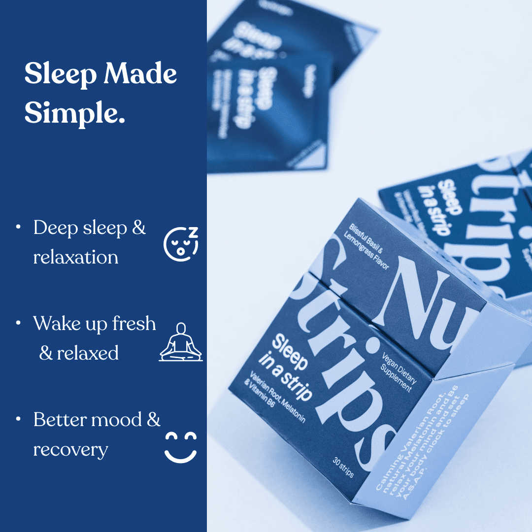 NuStrips Sleep in a Strip™ (30 Ct) - 100% Natural, Vegan Melatonin