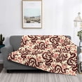 thumbnail image 2 of Honeii Snake print throw blanket, crafted from cozy cotton flannel, offers versatile home decor as a bedding suitable for all seasons.-40"x30", 2 of 6
