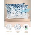 thumbnail image 2 of Blue Eucalyptus Leaves Pillow Cases Standard Size Set of 2, Smooth Satin Pillowcase for Hair and Skin, Summer Botanical Weeping Decorative Cooling Bed Pillow Covers with Zipper, 20x26 Inches, 2 of 5