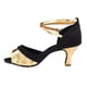 thumbnail image 2 of Zapatos latinos suaves y cómodos, zapato ChA cha de baile a la moda para mujer, negro + dorado YUNYI BRAND Deportes, 2 of 8