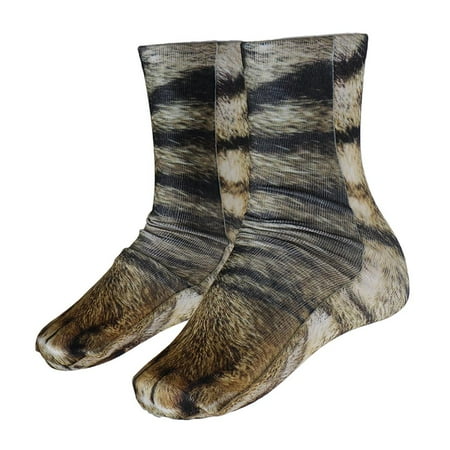 

Novelty Funny Animal Feet Socks Sublimated Casual Socks for Unisex Adult Cat