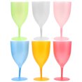 thumbnail image 1 of KAKOWELY 6 copas de plástico para fiestas, copas de vino irrompibles, apilables, para cócteles, para Pascua, bodas, fiestas en casa., 1 of 5
