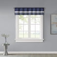 thumbnail image 1 of Madison Park - Amherst Polyoni Pintuck Window Valance - Navy - 50(W)" x 18(L)" - Single Unit - Rod Pocket Top - Pieced Pattern, 1 of 4