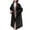 Black, variant on YFNNUP Women's Trench Coats Notched Collar Single Breast Midi Long Pea Coat Casual Loose Winter Outwear with Pockets