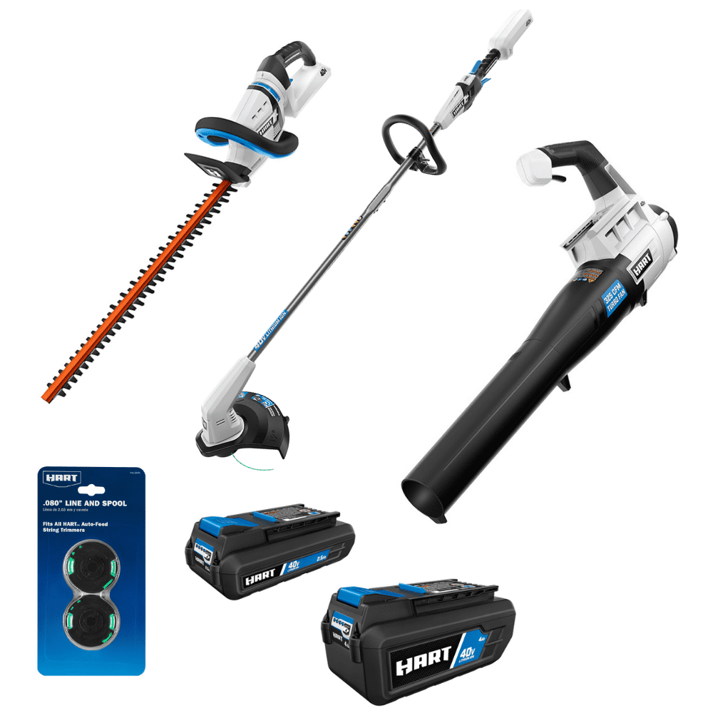 HART 40Volt Cordless 12inch String Trimmer Kit with 40Volt Cordless