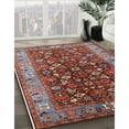 thumbnail image 3 of Ahgly Company Machine Washable Indoor Square Industrial Modern Tomato Red Area Rugs, 6' Square, 3 of 7